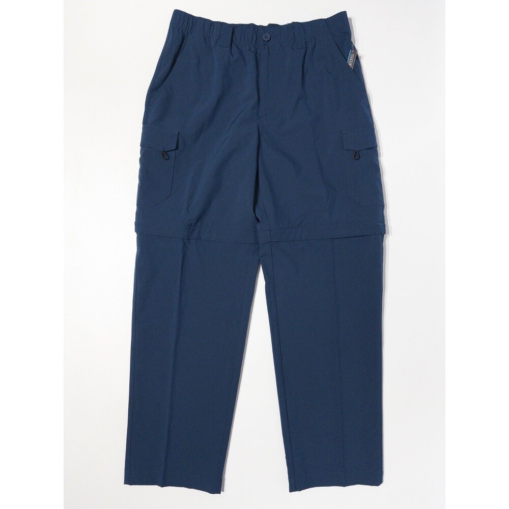 NWT $48 Reel Legends Convertible Pants Navy Blue Men Size M (32-34) 30" Inseam - Picture 2 of 7